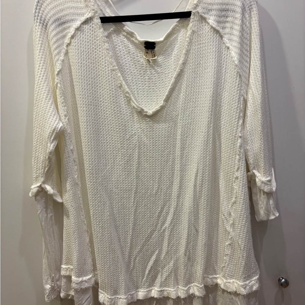 Free People Cream Knit Women's Tunic